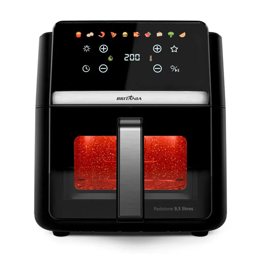 Air Fryer Britânia 9,5L Painel Digital 1800W Baf95a