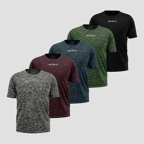 Kit 5 Camisetas New Fluid Mescla Dry Alpha