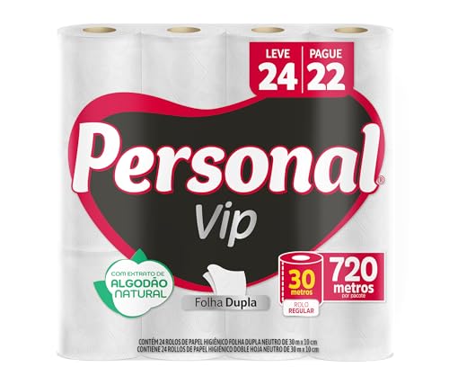 Papel Higiênico Personal Vip Folha Dupla 24 un.