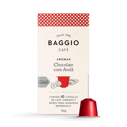 Baggio Café Cápsulas De Café Aroma Chocolate Com Avelã Compatível Com Nespresso 10 Cápsulas
