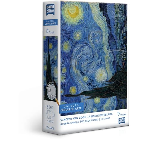 Quebra-cabeça Vincent Van Gogh: A Noite Estrelada - 500 peças nano - Game Office