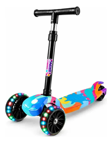 Patinete Infantil Scooter Dobrável Com Led Freio Bv0011
