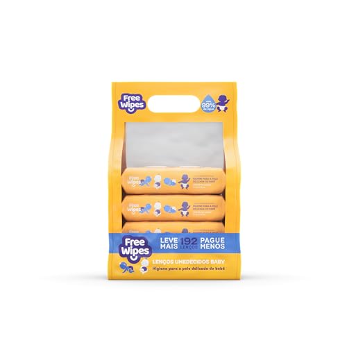 Free Wipes Baby Pack com 4 unidades