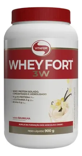 Whey Fort 3w Baunilha 900g Vitafor