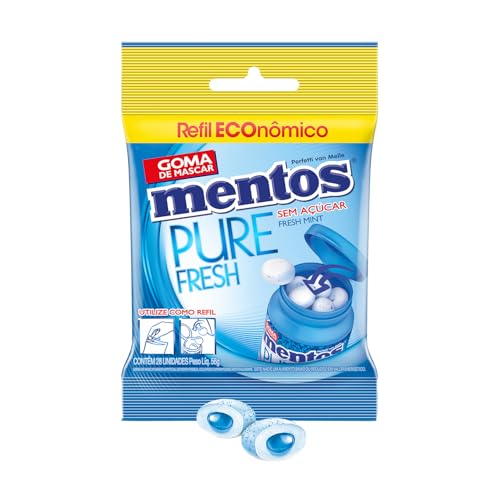 Refil Gomas de Mascar Mentos Sem Açúcar 56g (28 un.)