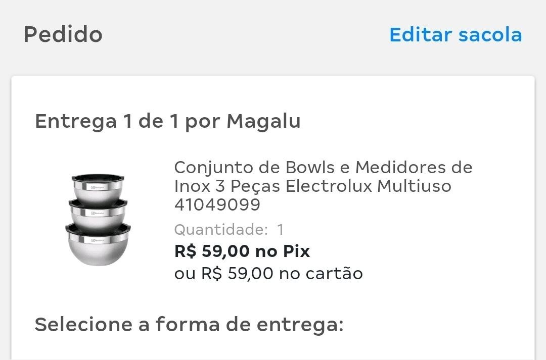 Conjunto de Bowls e Medidores de Inox 3 Peças Electrolux Multiuso