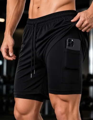 Bermuda Compressão Duplo Masculina