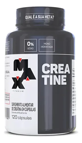 Creatina Max Titanium Monohidratada Micronizada em Cápsula 120 un