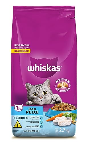 Whiskas Ração Peixe Gatos Adultos Castrados 2,7 kg
