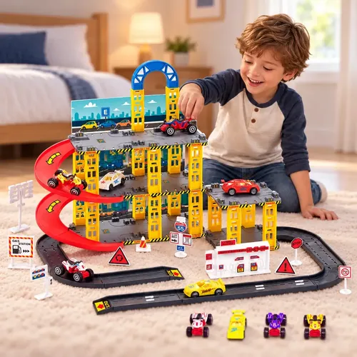 Pista de Carrinhos Brinquedo Infantil Corrida Lava Rápido