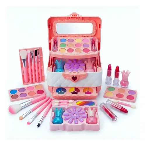 Kit Maquiagem Infantil Maleta Mágica Completa Lavável