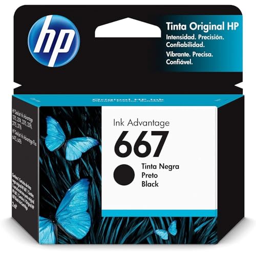 Cartucho de tinta HP 667 Preto Original (3YM79AB)