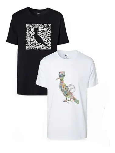Kit 2 Camisetas Algodão Estampa Pica-pau Reserva