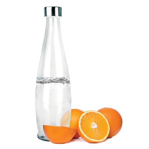 Garrafa Acqua para Água em Vidro com Tampa Inox 1L