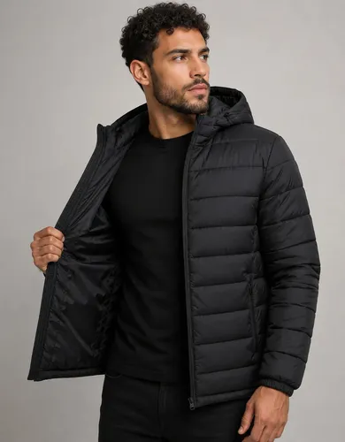 Jaqueta Puffer Bobojaco Corta Vento Nylon Reforçada Preta G