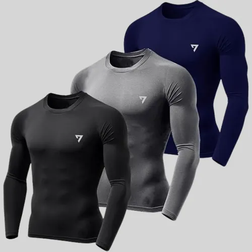 Kit 3 Camisetas Térmicas Masculina Segunda Pele UV50