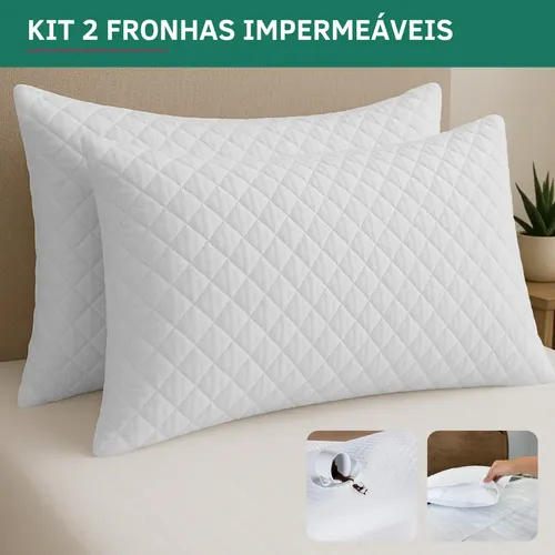Kit 2 Capa de Travesseiro Impermeável Matelada