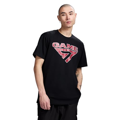 Camiseta masculina de algodão gola redonda manga curta