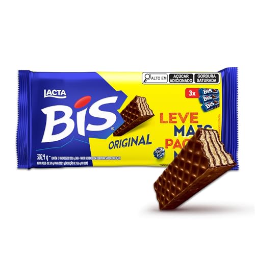 Bis Original Ao Leite Kit com 3 unidades de 100,8g
