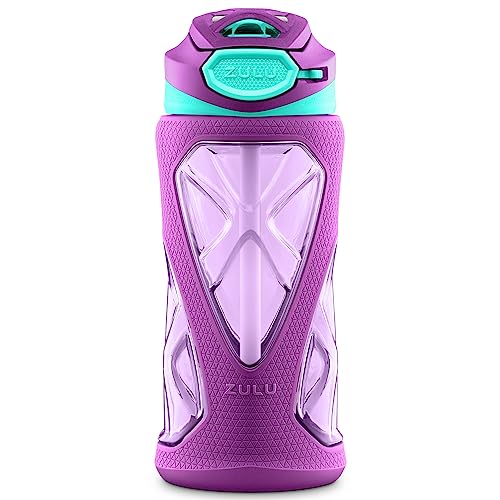 ZULU Torque Garrafa de água Tritan infantil com capa de silicone