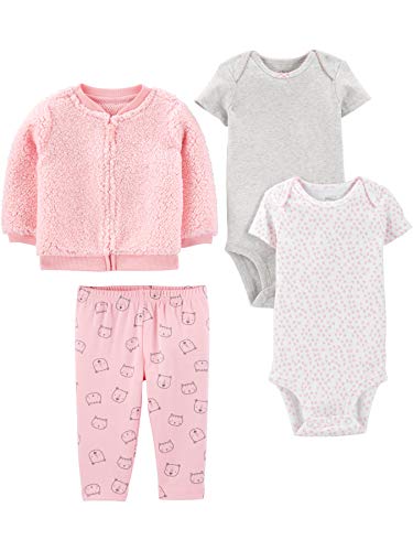 Conjunto de Enxoval Simple Joys by Carter's Meninas 0-3 Meses 4 Peças