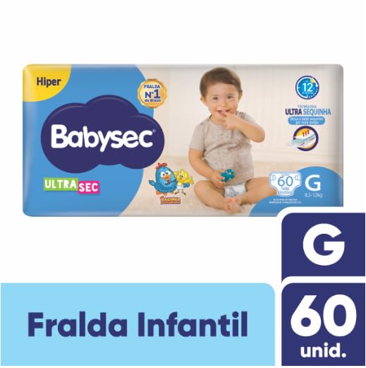 Fralda Babysec Galinha Pintadinha Ultrasec G 60 Unidades