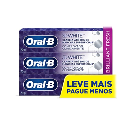 Pack 3 Creme Dental Oral-B 3D White Brilliant 70g