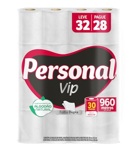 Papel Higiênico Personal Vip Folha Dupla 32 un.