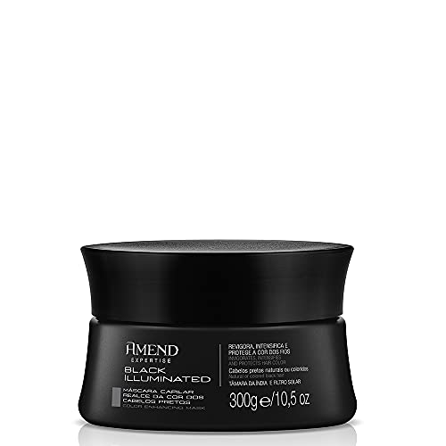 Máscara Amend Expertise Realce da Cor Black Illuminated Cabelos Pretos 300g
