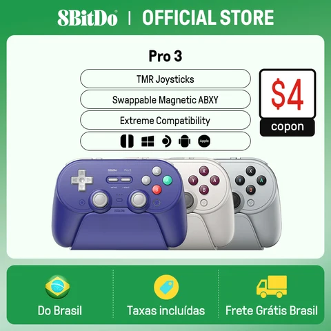 8BitDo Pro 3 controle sem fio