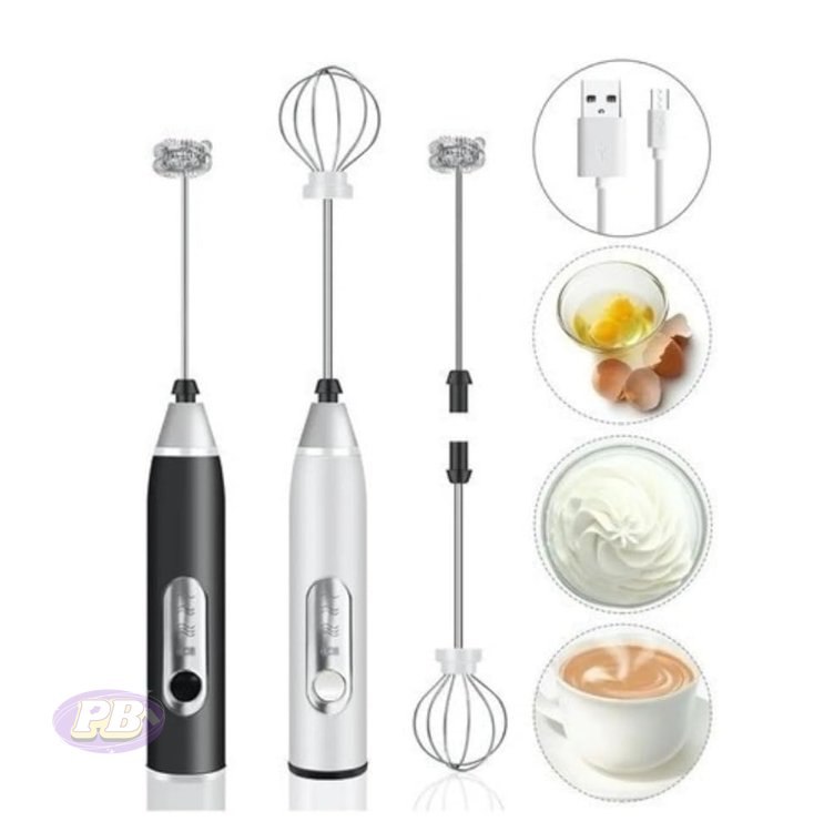 Batedor Misturador Mixer Elétrico para Bebidas 2 em 1 taobiju