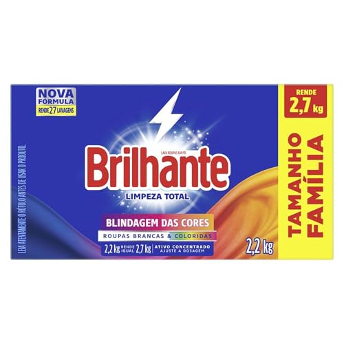 Brilhante Limpeza Total - Sabão Em Pó 2 2kg