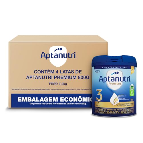 Kit Aptanutri Premium 3 Fórmula Infantil em Pó 800g (Kit com 4 Unidades)