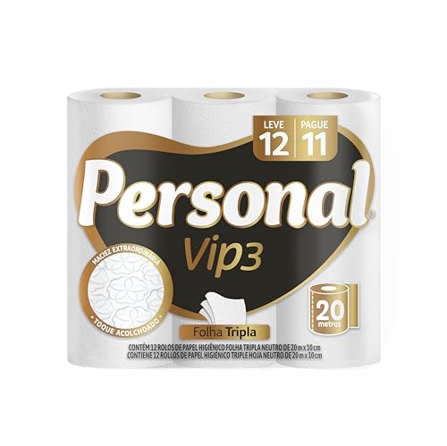 Papel Higiênico Personal Vip Folha Tripla - 12 unidades