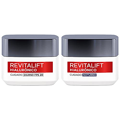 Kit Hidratante Facial L'Oréal Paris Revitalift Hialurônico Diurno FPS 20 + Noturno