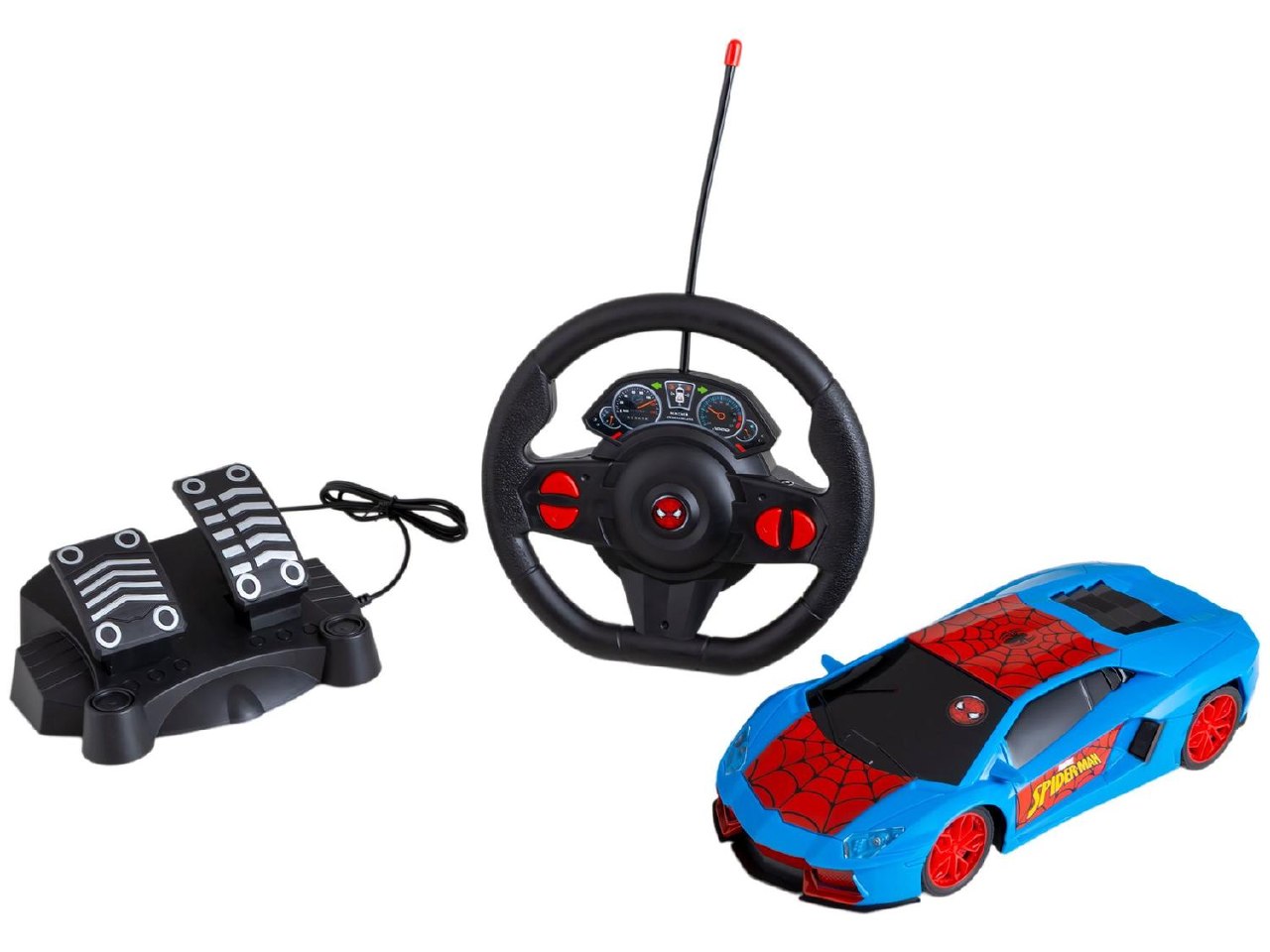 Carrinho Controle Remoto Homem-Aranha Volante Pedal Candide