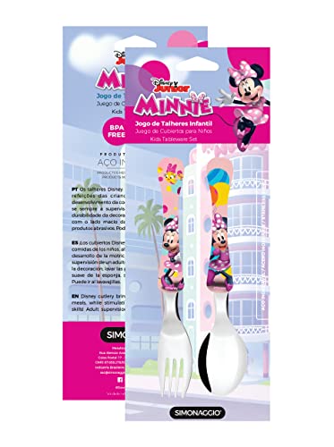 Jogo de Talheres Infantil Disney Kids Minnie 2 Peças