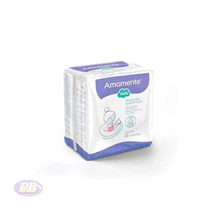Algodão Quadrado Amamente Baby 50 UN