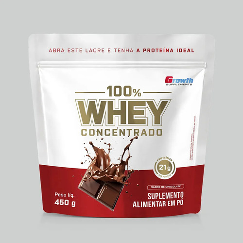 Whey Concentrado 450g Growth Supplements Chocolate