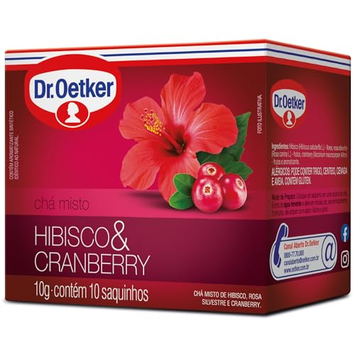 Dr. Oetker Chá Misto Ervas Plus Hibisco e Cranberry