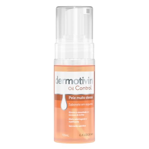 Dermotivin Oil Control Espuma De Limpeza Facial para Pele Oleosa 130ml