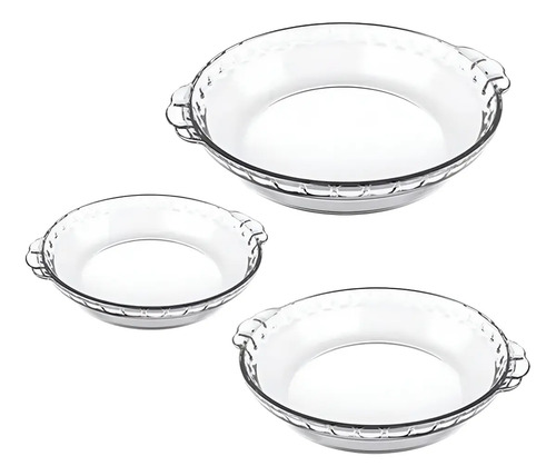Conjunto De Formas Filetadas 3 Peças Transparente Marinex