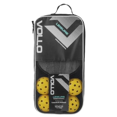 Kit Pickleball Lazer 2 Raquetes 4 Bolas e Bolsa Vollo