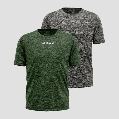 Kit 2 Camisetas New Fluid Masculina Dry Alpha