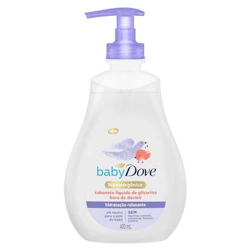 Baby Dove Sabonete Líquido de Glicerina Hidratação Relaxante Hora de Dormir 400ml