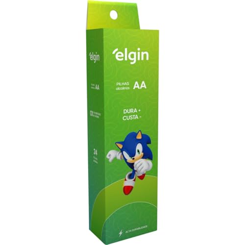 Pack 24 un. Pilha Alcalina Elgin AA