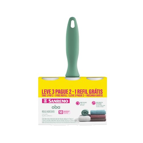 Kit Rolo Adesivo 50 folhas Sanremo + 2 Refis