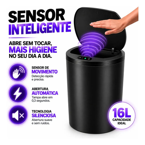 Lixeira Inteligente Automática Redonda