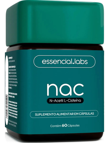 NAC 600mg N-Acetil L-Cisteína 60 Cápsulas