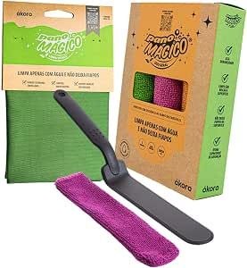 Kit de Limpeza de Vidros Ákora Pano Multiuso de Microfibra